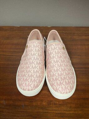 Michael Kors Logo Womens Slip-On Sneakers Blush Pink Casual Shoes Size 13 NWOT